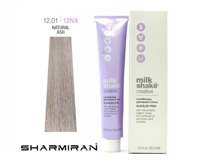 MILK SHAKE CREATIVE HAIR DYE NO12.01 12NA VERY VERY LIGHT BLOND ASH NATURAL 100 ML