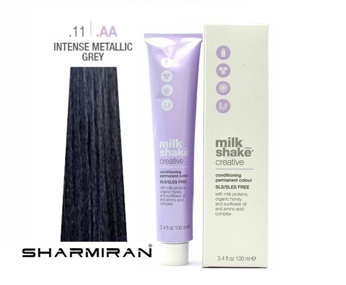 MILK SHAKE CREATIVE HAIR DYE RINSE .11 .AA INTENSE METALLIC GREY 100 ML