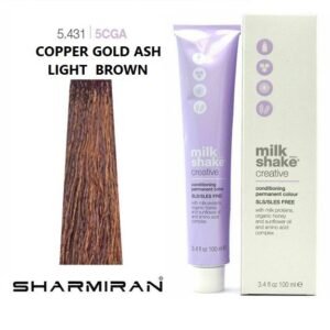 MILK SHAKE CREATIVE HAIR DYE NO5.431 5CGA COPPER GOLD ASH LIGHT BROWN 100 ML