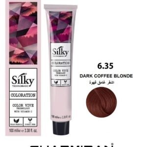 SILKY PERMANENT NO6.35 HAIR DYE DARK COFFEE BLONDE TUBE 100 ML