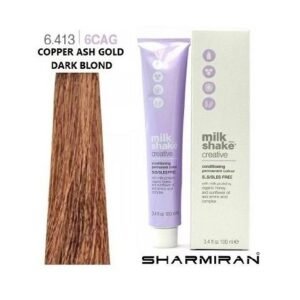 MILK SHAKE CREATIVE HAIR DYE NO6.413 6CAG COPPER ASH GOLD DARK BLOND 100 ML
