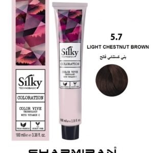 SILKY PERMANENT NO5.7 HAIR DYE LIGHT CHESTNUT BROWN TUBE 100 ML