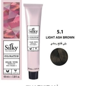 SILKY PERMANENT NO5.1 HAIR DYE LIGHT ASH BROWN TUBE 100 ML