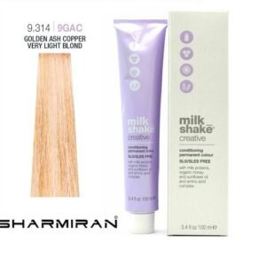 MILK SHAKE CREATIVE HAIR DYE NO9.314 9GAC GOLDEN ASH COPPER VERY LIGHT BLOND 100 ML