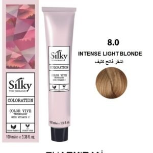 SILKY PERMANENT NO8.0 HAIR DYE INTENSE LIGHT BLONDE TUBE 100 ML