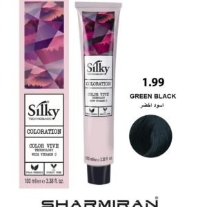 SILKY PERMANENT NO1.99 HAIR DYE GREEN BLACK TUBE 100 ML