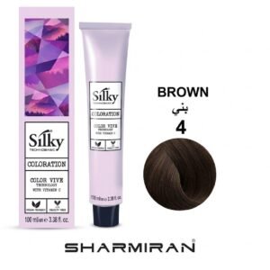 SILKY PERMANENT NO.4 HAIR DYE BROWN TUBE 100 ML