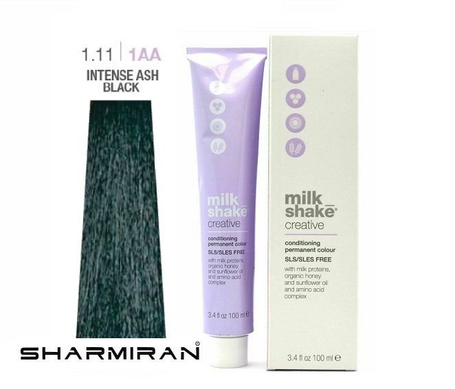 MILK SHAKE CREATIVE HAIR DYE NO1.11 1AA INTENSE ASH BLACK 100 ML